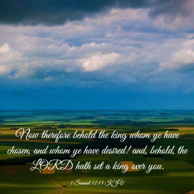 Picture 03 - 1 Samuel 12:13 KJV - Now therefore behold the king whom ye have - Bible Verse Picture