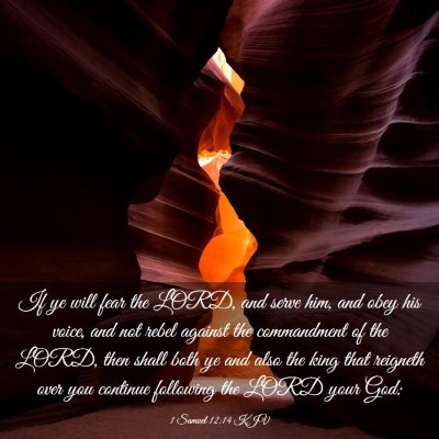 Picture 03 - 1 Samuel 12:14 KJV - If ye will fear the LORD, and serve him, and obey - Bible Verse Picture