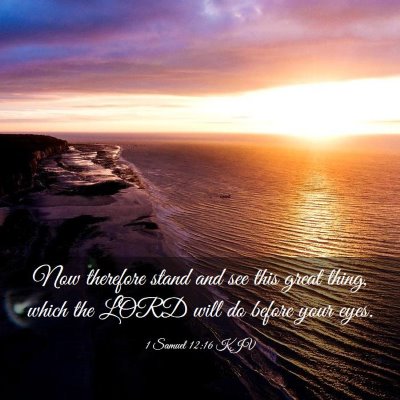 Picture 03 - 1 Samuel 12:16 KJV - Now therefore stand and see this great thing, - Bible Verse Picture