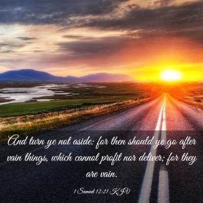 Picture 03 - 1 Samuel 12:21 KJV - And turn ye not aside: for then should ye go - Bible Verse Picture