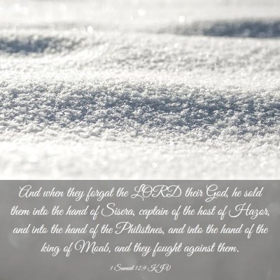 Picture 03 - 1 Samuel 12:9 KJV - And when they forgat the LORD their God, he sold - Bible Verse Picture