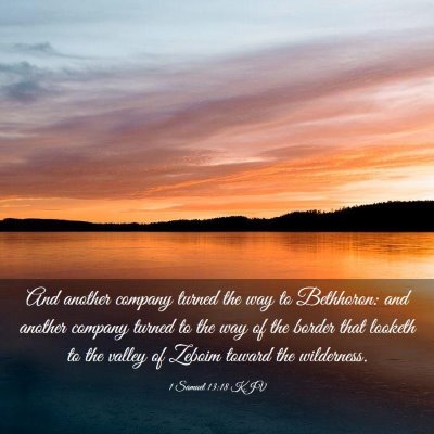 Picture 03 - 1 Samuel 13:18 KJV - And another company turned the way to Bethhoron: - Bible Verse Picture