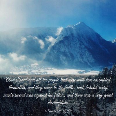 Picture 03 - 1 Samuel 14:20 KJV - And Saul and all the people that were with him - Bible Verse Picture