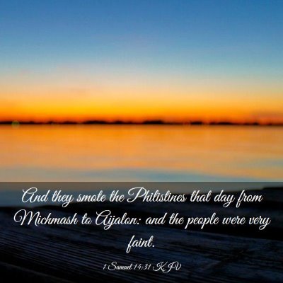 Picture 03 - 1 Samuel 14:31 KJV - And they smote the Philistines that day from - Bible Verse Picture