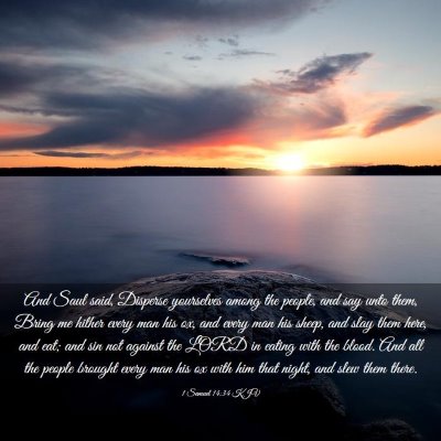Picture 03 - 1 Samuel 14:34 KJV - And Saul said, Disperse yourselves among the - Bible Verse Picture