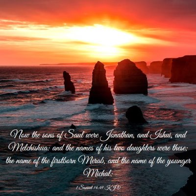 Picture 03 - 1 Samuel 14:49 KJV - Now the sons of Saul were Jonathan, and Ishui, - Bible Verse Picture