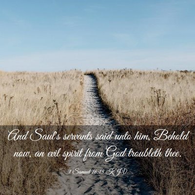 Picture 03 - 1 Samuel 16:15 KJV - And Saul's servants said unto him, Behold now, an - Bible Verse Picture
