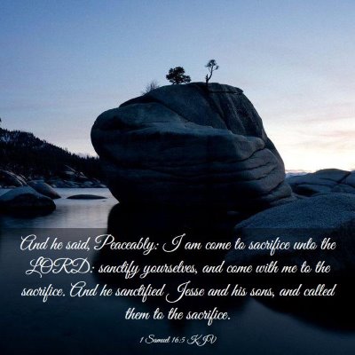 Picture 03 - 1 Samuel 16:5 KJV - And he said, Peaceably: I am come to sacrifice - Bible Verse Picture