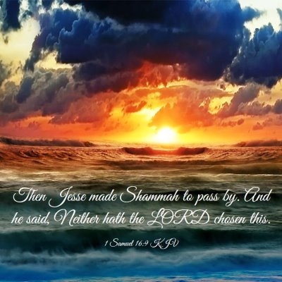 Picture 03 - 1 Samuel 16:9 KJV - Then Jesse made Shammah to pass by. And he said, - Bible Verse Picture