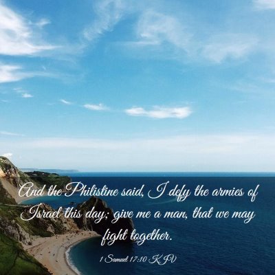 Picture 03 - 1 Samuel 17:10 KJV - And the Philistine said, I defy the armies of - Bible Verse Picture