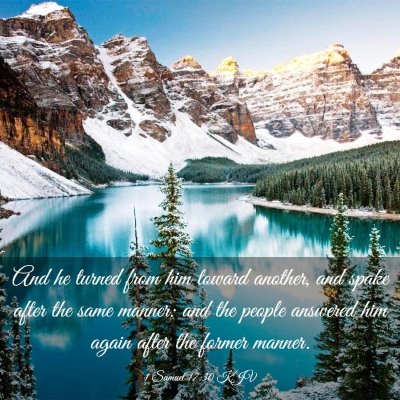 Picture 03 - 1 Samuel 17:30 KJV - And he turned from him toward another, and spake - Bible Verse Picture