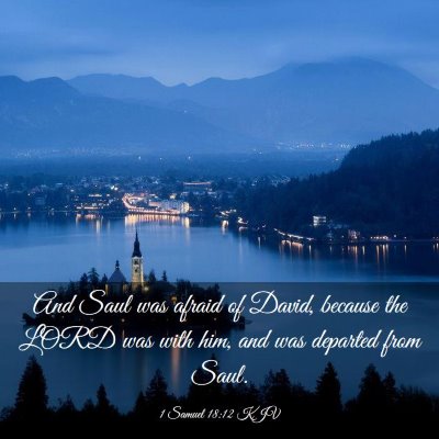 Picture 03 - 1 Samuel 18:12 KJV - And Saul was afraid of David, because the LORD - Bible Verse Picture