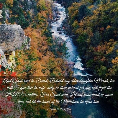 Picture 03 - 1 Samuel 18:17 KJV - And Saul said to David, Behold my elder daughter - Bible Verse Picture