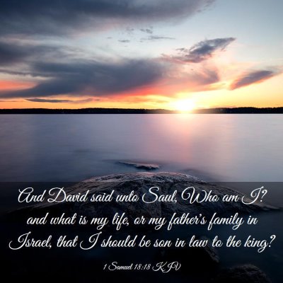 Picture 03 - 1 Samuel 18:18 KJV - And David said unto Saul, Who am I? and what is - Bible Verse Picture
