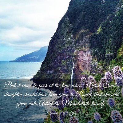 Picture 03 - 1 Samuel 18:19 KJV - But it came to pass at the time when Merab Saul's - Bible Verse Picture