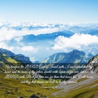 Picture 03 - 1 Samuel 2:30 KJV - Wherefore the LORD God of Israel saith, I said - Bible Verse Picture