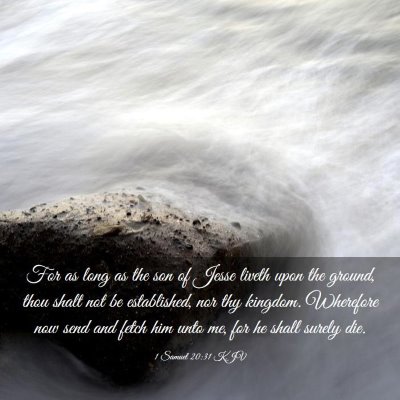 Picture 03 - 1 Samuel 20:31 KJV - For as long as the son of Jesse liveth upon the - Bible Verse Picture
