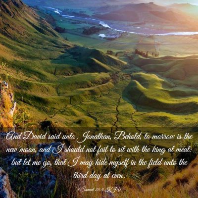 Picture 03 - 1 Samuel 20:5 KJV - And David said unto Jonathan, Behold, to morrow - Bible Verse Picture