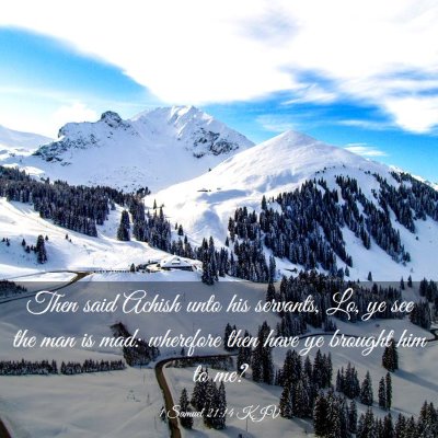 Picture 03 - 1 Samuel 21:14 KJV - Then said Achish unto his servants, Lo, ye see - Bible Verse Picture