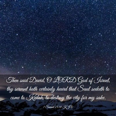 Picture 03 - 1 Samuel 23:10 KJV - Then said David, O LORD God of Israel, thy - Bible Verse Picture
