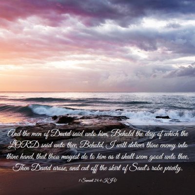 Picture 03 - 1 Samuel 24:4 KJV - And the men of David said unto him, Behold the - Bible Verse Picture