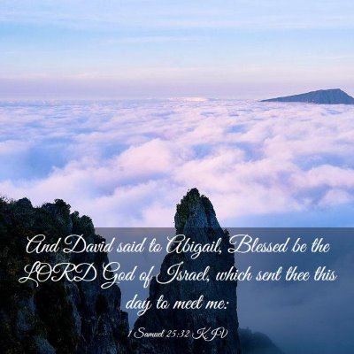 Picture 03 - 1 Samuel 25:32 KJV - And David said to Abigail, Blessed be the LORD - Bible Verse Picture