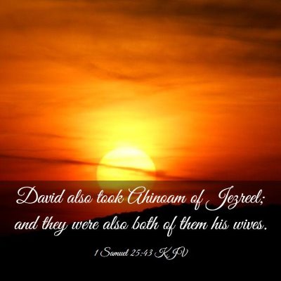 Picture 03 - 1 Samuel 25:43 KJV - David also took Ahinoam of Jezreel; and they were - Bible Verse Picture