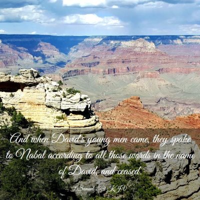 Picture 03 - 1 Samuel 25:9 KJV - And when David's young men came, they spake to - Bible Verse Picture