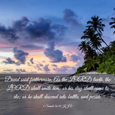 Picture 03 - 1 Samuel 26:10 KJV - David said furthermore, As the LORD liveth, the - Bible Verse Picture