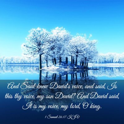 Picture 03 - 1 Samuel 26:17 KJV - And Saul knew David's voice, and said, Is this - Bible Verse Picture