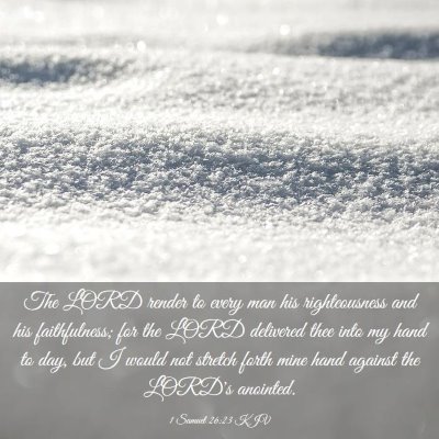 Picture 03 - 1 Samuel 26:23 KJV - The LORD render to every man his righteousness - Bible Verse Picture