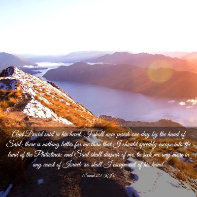 Picture 03 - 1 Samuel 27:1 KJV - And David said in his heart, I shall now perish - Bible Verse Picture