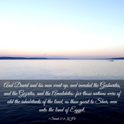 Picture 03 - 1 Samuel 27:8 KJV - And David and his men went up, and invaded the - Bible Verse Picture