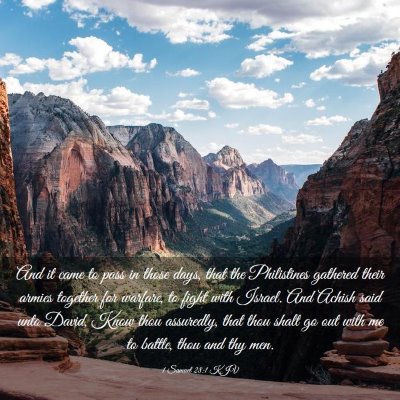Picture 03 - 1 Samuel 28:1 KJV - And it came to pass in those days, that the - Bible Verse Picture