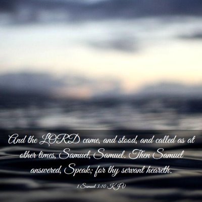 Picture 03 - 1 Samuel 3:10 KJV - And the LORD came, and stood, and called as at - Bible Verse Picture