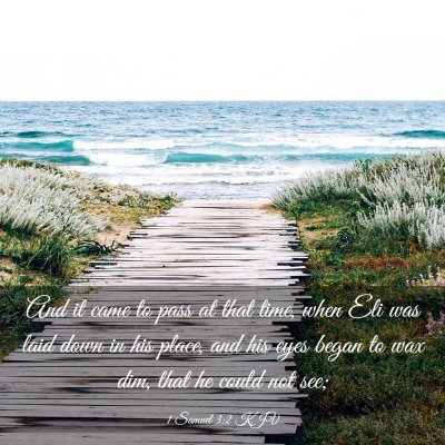Picture 03 - 1 Samuel 3:2 KJV - And it came to pass at that time, when Eli was - Bible Verse Picture