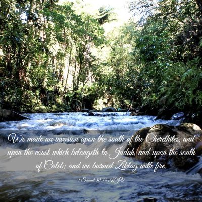 Picture 03 - 1 Samuel 30:14 KJV - We made an invasion upon the south of the - Bible Verse Picture