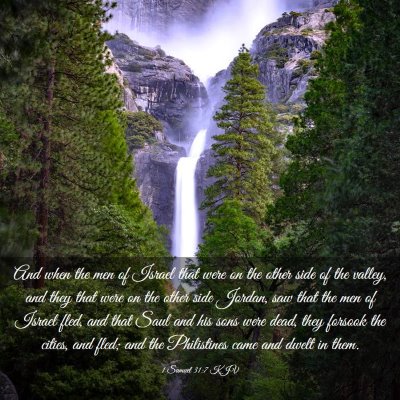Picture 03 - 1 Samuel 31:7 KJV - And when the men of Israel that were on the other - Bible Verse Picture