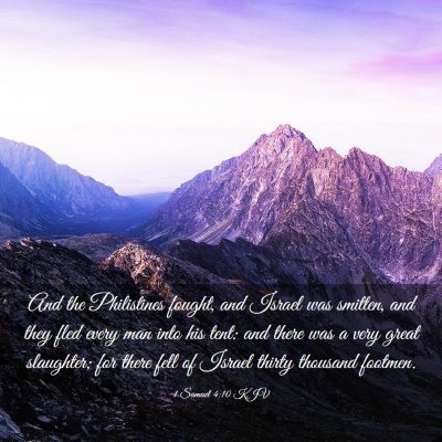 Picture 03 - 1 Samuel 4:10 KJV - And the Philistines fought, and Israel was - Bible Verse Picture