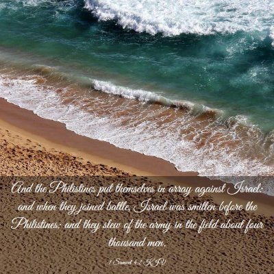 Picture 03 - 1 Samuel 4:2 KJV - And the Philistines put themselves in array - Bible Verse Picture