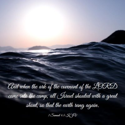 Picture 03 - 1 Samuel 4:5 KJV - And when the ark of the covenant of the LORD came - Bible Verse Picture