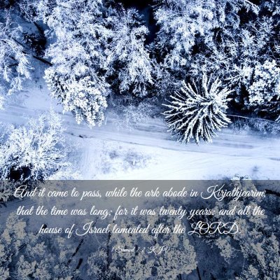 Picture 03 - 1 Samuel 7:2 KJV - And it came to pass, while the ark abode in - Bible Verse Picture