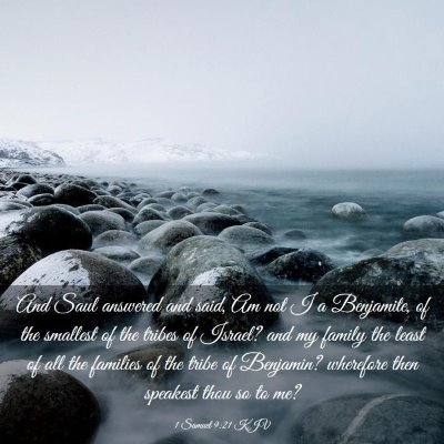 Picture 03 - 1 Samuel 9:21 KJV - And Saul answered and said, Am not I a Benjamite, - Bible Verse Picture