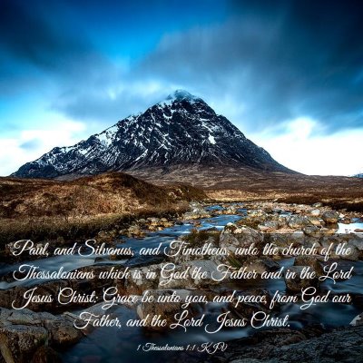 Picture 03 - 1 Thessalonians 1:1 KJV - Paul, and Silvanus, and Timotheus, unto the - Bible Verse Picture