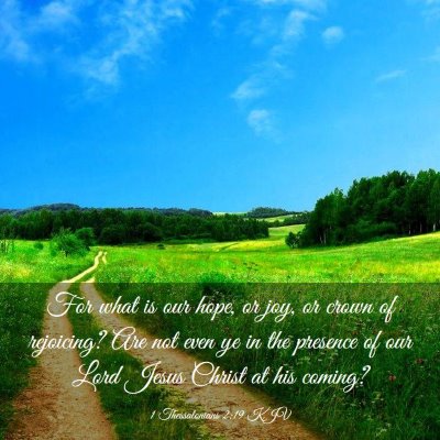 Picture 03 - 1 Thessalonians 2:19 KJV - For what is our hope, or joy, or crown of - Bible Verse Picture