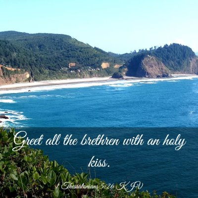 Picture 03 - 1 Thessalonians 5:26 KJV - Greet all the brethren with an holy - Bible Verse Picture