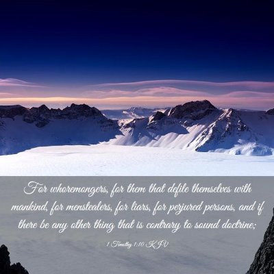 Picture 03 - 1 Timothy 1:10 KJV - For whoremongers, for them that defile themselves - Bible Verse Picture