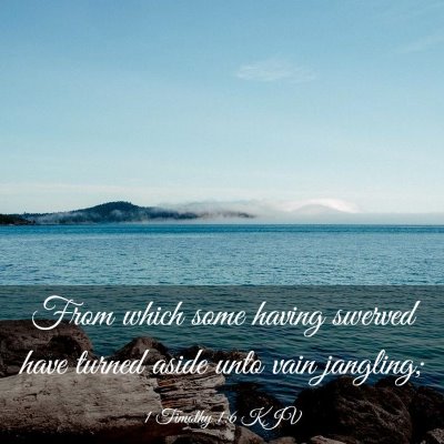 Picture 03 - 1 Timothy 1:6 KJV - From which some having swerved have turned aside - Bible Verse Picture