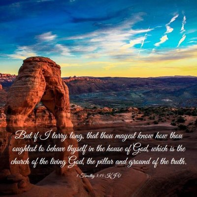 Picture 03 - 1 Timothy 3:15 KJV - But if I tarry long, that thou mayest know how - Bible Verse Picture
