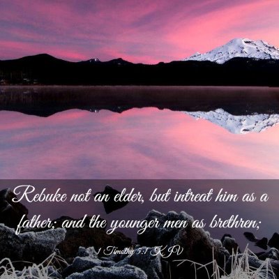 Picture 03 - 1 Timothy 5:1 KJV - Rebuke not an elder, but intreat him as a father; - Bible Verse Picture